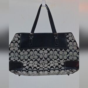 Coach Black and Gray Signature Tote Bag